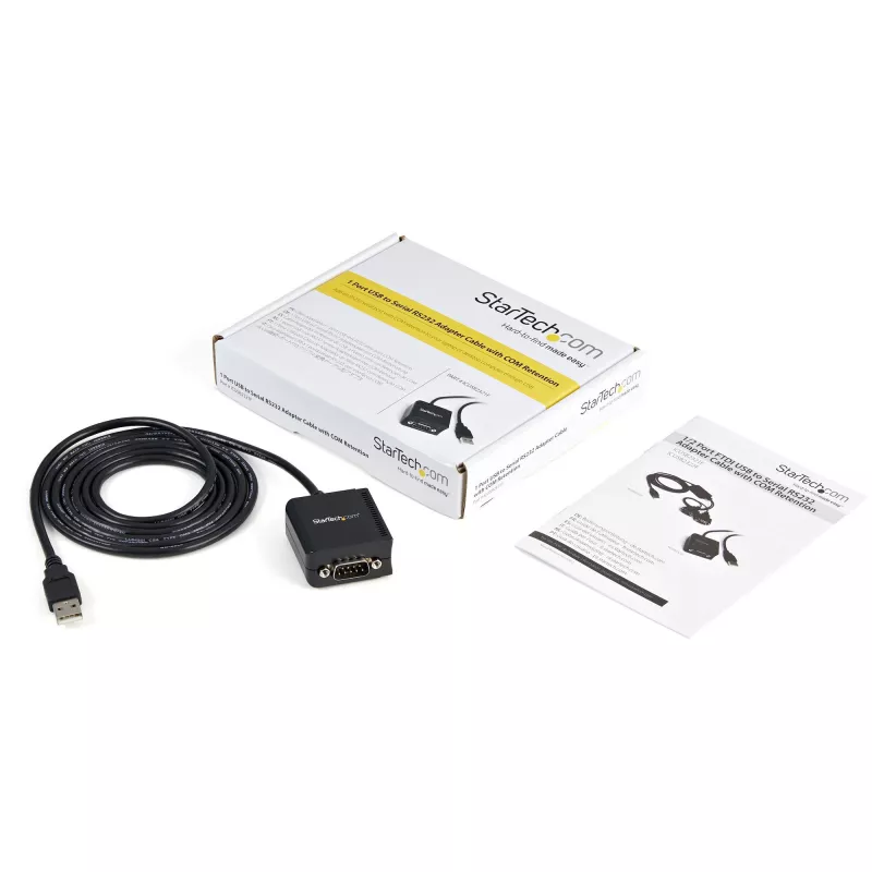 StarTech.com 1 Port FTDI USB auf Seriell RS232 Adapterkabel mit COM-Erhaltung