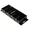 StarTech.com 4-Port USB auf DB9 RS232 Seriell Adapter Hub – Industrielle DIN-Schienen- und Wandmontage