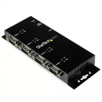 StarTech.com 4-Port USB auf DB9 RS232 Seriell Adapter Hub – Industrielle DIN-Schienen- und Wandmontage