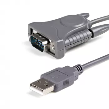 StarTech.com 3ft (91cm) 1-Port USB zu Seriell Kabel, DB9/DB25 RS232 zu USB Konverter, Prolific, USB zu Seriell Adapter