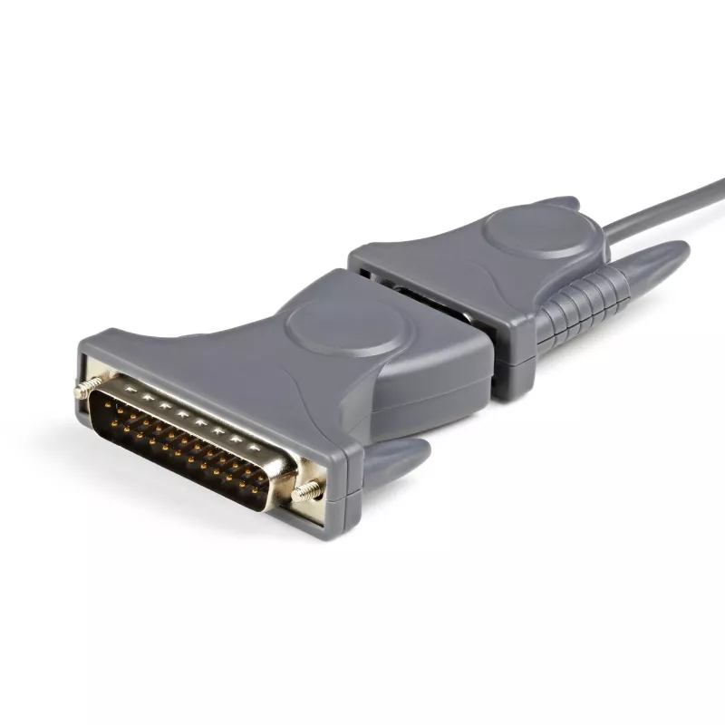 StarTech.com 3ft (91cm) 1-Port USB zu Seriell Kabel, DB9/DB25 RS232 zu USB Konverter, Prolific, USB zu Seriell Adapter