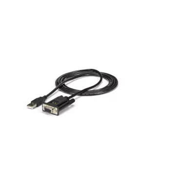 StarTech.com 6ft (1,8m) 1-Port USB zu Seriell RS232 Adapter, FTDI DB9 Seriell DCE Adapterkabel, Nullmodem, USB 2.0 - TAA