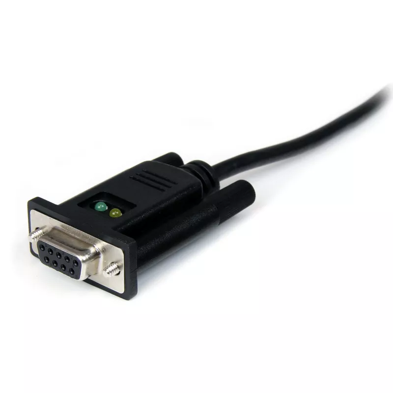 StarTech.com 6ft (1,8m) 1-Port USB zu Seriell RS232 Adapter, FTDI DB9 Seriell DCE Adapterkabel, Nullmodem, USB 2.0 - TAA