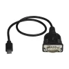StarTech.com USB-C-zu-Seriell-Adapterkabel mit COM-Port-Beibehaltung – 40 cm USB Typ C auf RS232 (DB9) Seriell-Konverterkabel – Für SPS, Scanner, Drucker – Windows/Mac/Linux
