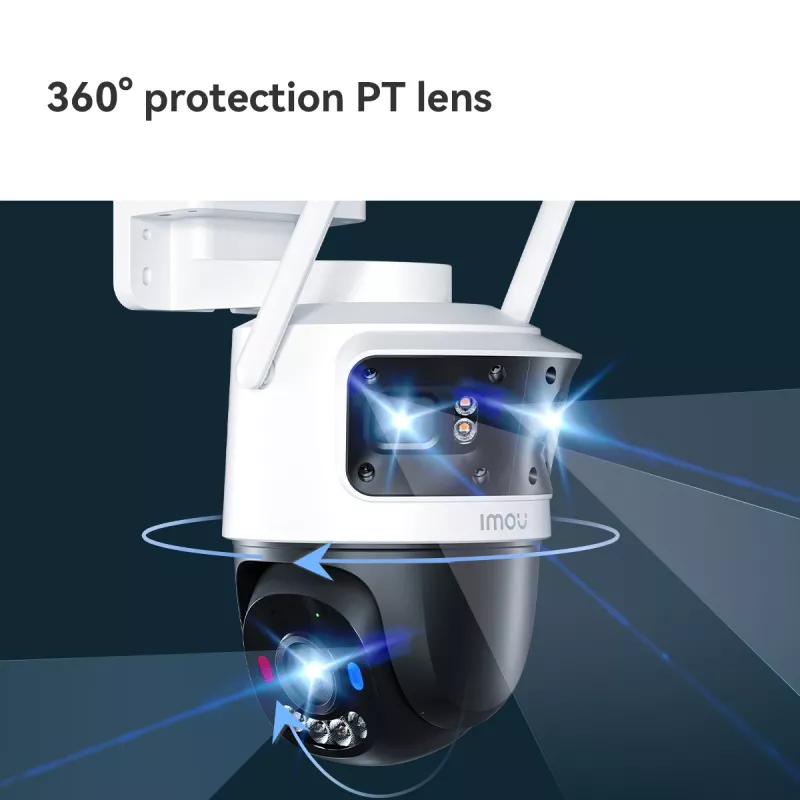 IP-Überwachungskamera IMOU Cruiser Triple IPC-S7UP-11M0WED — 2880×1620, 6 mm, 8× digitaler Zoom, kabelgebunden & kabellos, Außenbereich, Decken-/Wandmontage