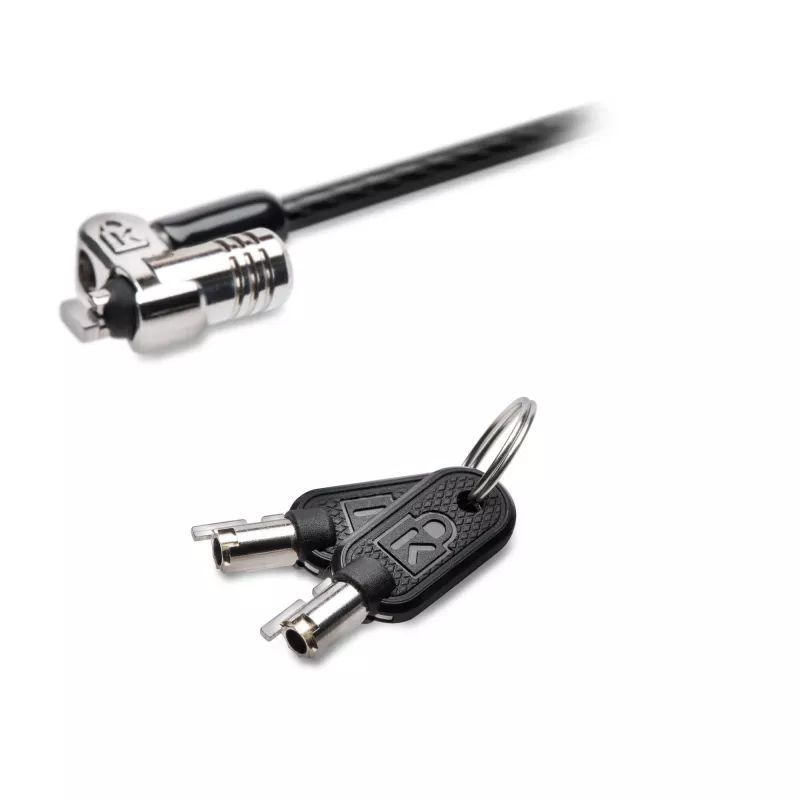 Kensington MICROSAVER 2.0 MK LAPTOP-SCHLOSS, Schlüssel, Stahl, Schwarz, Silber