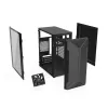 PC-Gehäuse KRUX Astro Cube Schwarz — Cube-Chassis, unterstützt Micro ATX/Mini-ITX, 1×3,5 Zoll + 2×2,5 Zoll Einschübe, Seitenfenster, max. Netzteil 28 cm, max. Kühlerhöhe 136 mm