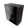 PC-Gehäuse KRUX Astro Cube Schwarz — Cube-Chassis, unterstützt Micro ATX/Mini-ITX, 1×3,5 Zoll + 2×2,5 Zoll Einschübe, Seitenfenster, max. Netzteil 28 cm, max. Kühlerhöhe 136 mm