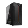 PC-Gehäuse KRUX Astro Cube Schwarz — Cube-Chassis, unterstützt Micro ATX/Mini-ITX, 1×3,5 Zoll + 2×2,5 Zoll Einschübe, Seitenfenster, max. Netzteil 28 cm, max. Kühlerhöhe 136 mm