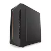 PC-Gehäuse KRUX Astro Cube Schwarz — Cube-Chassis, unterstützt Micro ATX/Mini-ITX, 1×3,5 Zoll + 2×2,5 Zoll Einschübe, Seitenfenster, max. Netzteil 28 cm, max. Kühlerhöhe 136 mm