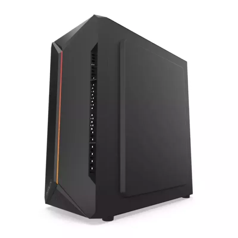 PC-Gehäuse KRUX Astro Cube Schwarz — Cube-Chassis, unterstützt Micro ATX/Mini-ITX, 1×3,5 Zoll + 2×2,5 Zoll Einschübe, Seitenfenster, max. Netzteil 28 cm, max. Kühlerhöhe 136 mm
