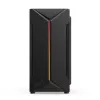 PC-Gehäuse KRUX Astro Cube Schwarz — Cube-Chassis, unterstützt Micro ATX/Mini-ITX, 1×3,5 Zoll + 2×2,5 Zoll Einschübe, Seitenfenster, max. Netzteil 28 cm, max. Kühlerhöhe 136 mm