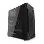 PC-Gehäuse KRUX Astro Cube Schwarz — Cube-Chassis, unterstützt Micro ATX/Mini-ITX, 1×3,5 Zoll + 2×2,5 Zoll Einschübe, Seitenfenster, max. Netzteil 28 cm, max. Kühlerhöhe 136 mm