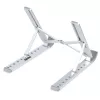 StarTech.com Faltbarer Laptop-Riser-Ständer, tragbarer höhenverstellbarer ergonomischer Laptop-Ständer, belüfteter Aluminiumrahmen trägt 10 kg, neigbar/erhöht/abgewinkelt für Laptop/Tablet, zusammenklappbares Design