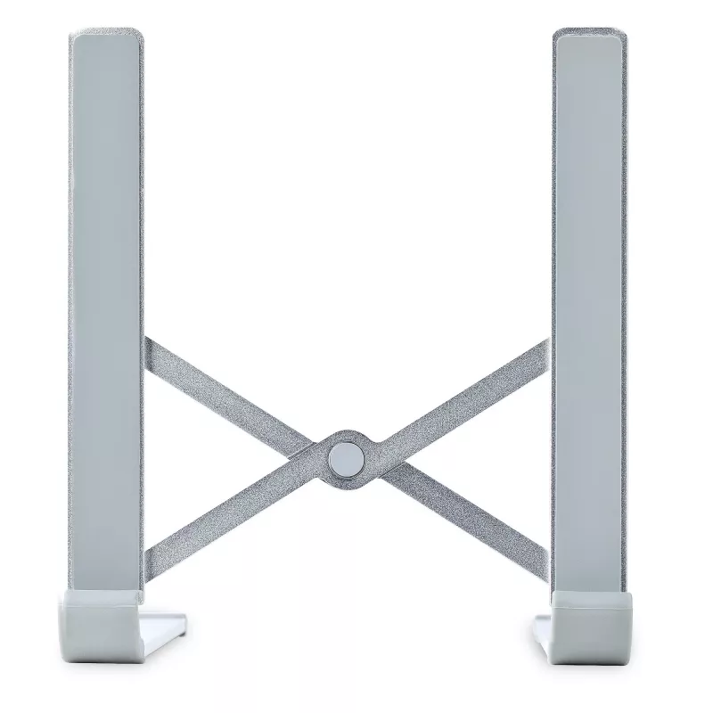 StarTech.com Faltbarer Laptop-Riser-Ständer, tragbarer höhenverstellbarer ergonomischer Laptop-Ständer, belüfteter Aluminiumrahmen trägt 10 kg, neigbar/erhöht/abgewinkelt für Laptop/Tablet, zusammenklappbares Design