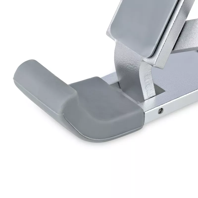 StarTech.com Faltbarer Laptop-Riser-Ständer, tragbarer höhenverstellbarer ergonomischer Laptop-Ständer, belüfteter Aluminiumrahmen trägt 10 kg, neigbar/erhöht/abgewinkelt für Laptop/Tablet, zusammenklappbares Design