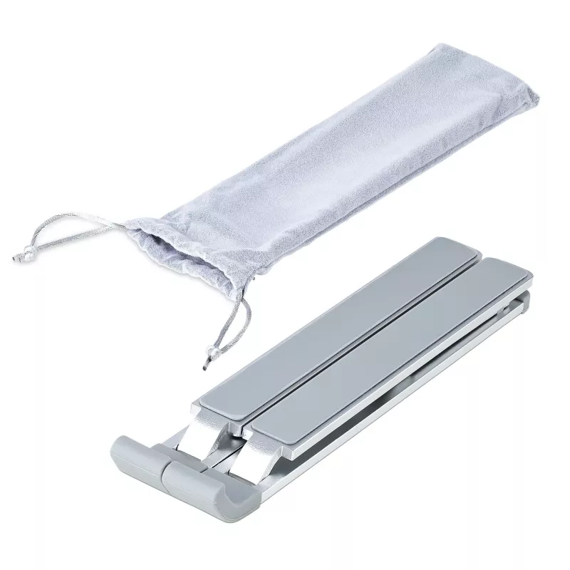 StarTech.com Faltbarer Laptop-Riser-Ständer, tragbarer höhenverstellbarer ergonomischer Laptop-Ständer, belüfteter Aluminiumrahmen trägt 10 kg, neigbar/erhöht/abgewinkelt für Laptop/Tablet, zusammenklappbares Design