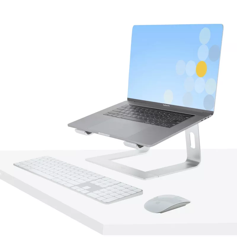 StarTech.com Laptop-Ständer für den Schreibtisch, unterstützt 5 kg/11 lb, Aluminium, Silber, ergonomische Laptop-Erhöhung, tragbarer Laptop-Halter, Computer-Ständer für MacBook Air/Pro, Dell XPS, Lenovo