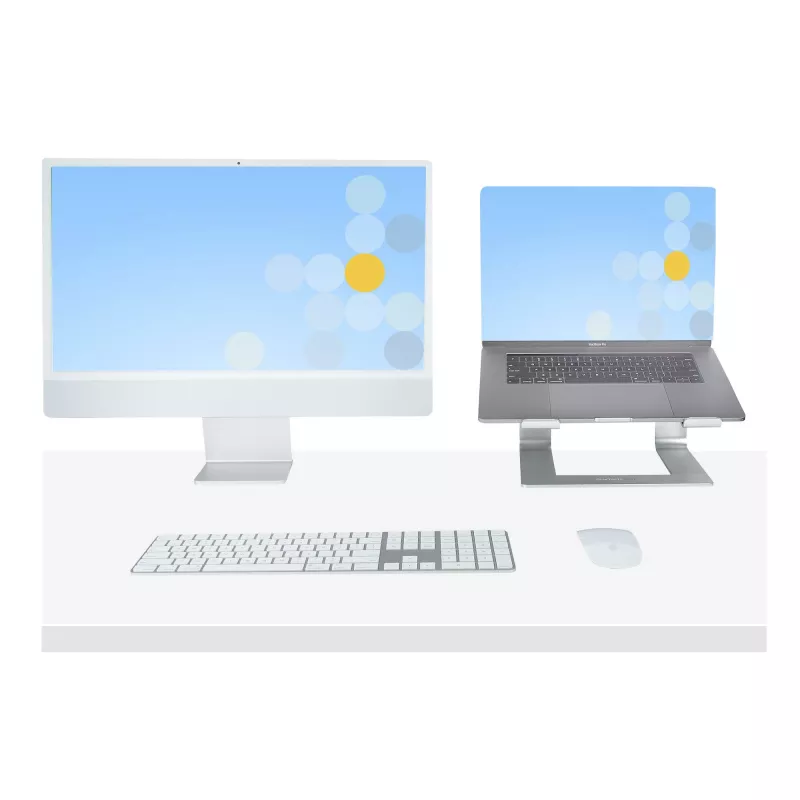 StarTech.com Laptop-Ständer für den Schreibtisch, unterstützt 5 kg/11 lb, Aluminium, Silber, ergonomische Laptop-Erhöhung, tragbarer Laptop-Halter, Computer-Ständer für MacBook Air/Pro, Dell XPS, Lenovo