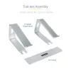StarTech.com Laptop-Ständer für den Schreibtisch, unterstützt 5 kg/11 lb, Aluminium, Silber, ergonomische Laptop-Erhöhung, tragbarer Laptop-Halter, Computer-Ständer für MacBook Air/Pro, Dell XPS, Lenovo