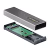 StarTech.com USB-C 10 Gbit/s auf M.2 NVMe oder M.2 SATA SSD-Gehäuse – Werkzeugloses externes Aluminiumgehäuse für M.2 PCIe/SATA NGFF SSD – USB Typ-C und Typ-A Hostkabel – Unterstützt 2230/2242/2260/2280