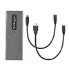 StarTech.com USB-C 10 Gbit/s auf M.2 NVMe oder M.2 SATA SSD-Gehäuse – Werkzeugloses externes Aluminiumgehäuse für M.2 PCIe/SATA NGFF SSD – USB Typ-C und Typ-A Hostkabel – Unterstützt 2230/2242/2260/2280