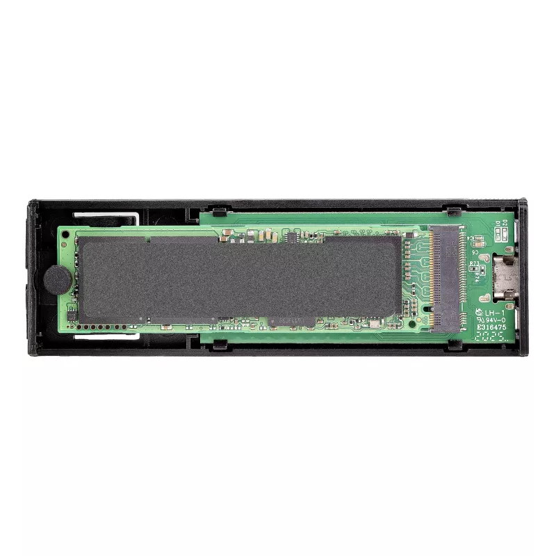 StarTech.com USB-C 10 Gbit/s auf M.2 NVMe oder M.2 SATA SSD-Gehäuse – Werkzeugloses externes Aluminiumgehäuse für M.2 PCIe/SATA NGFF SSD – USB Typ-C und Typ-A Hostkabel – Unterstützt 2230/2242/2260/2280