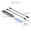 StarTech.com USB-C 10 Gbit/s auf M.2 NVMe oder M.2 SATA SSD-Gehäuse – Werkzeugloses externes Aluminiumgehäuse für M.2 PCIe/SATA NGFF SSD – USB Typ-C und Typ-A Hostkabel – Unterstützt 2230/2242/2260/2280