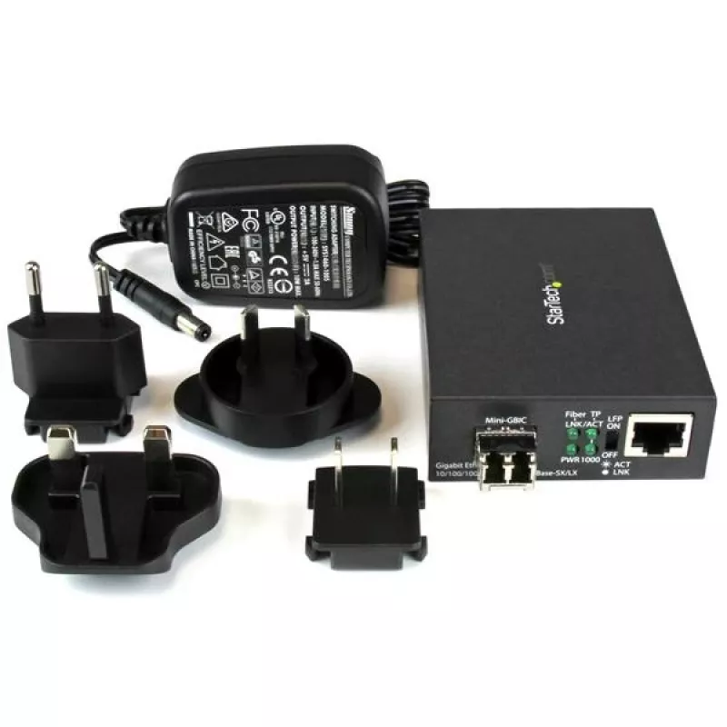 StarTech.com Gigabit Ethernet Fiber Media Converter - Kompakt - 850nm MM LC - 550m
