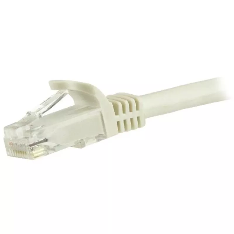 StarTech.com 3m CAT6 Ethernet-Kabel – Weiß – CAT-6-Gigabit-Ethernet-Kabel – 250MHz 100W PoE RJ45 UTP Netzwerk-/Patchkabel, rastnasenschutz mit Zugentlastung, einzeln getestet