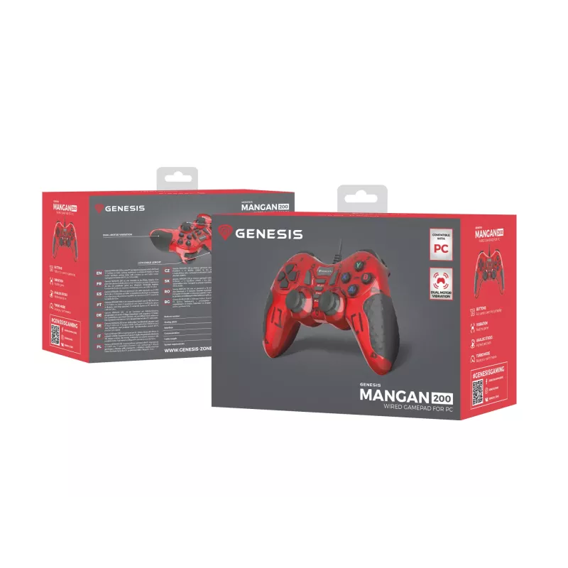 GENESIS MANGAN 200 Rot USB 2.0 Gamepad Analog / Digital PC
