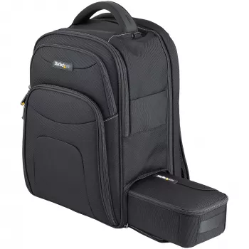 StarTech.com 15,6 Zoll Laptop-Rucksack mit herausnehmbarem Zubehör-Organizer - Professioneller IT-Tech-Rucksack für Arbeit/Reisen/Pendeln - Ergonomische Computertasche - Strapazierfähiges ballistisches Nylon - Notebook-/Tablet-Fächer