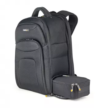 StarTech.com 17,3-Zoll-Laptop-Rucksack mit herausnehmbarem Zubehör-Organizer-Case – Professioneller IT-Tech-Rucksack für Arbeit/Reisen/Pendeln – Ergonomische Computertasche – Robustes ballistisches Nylon – Notebook-/Tablet-Fächer