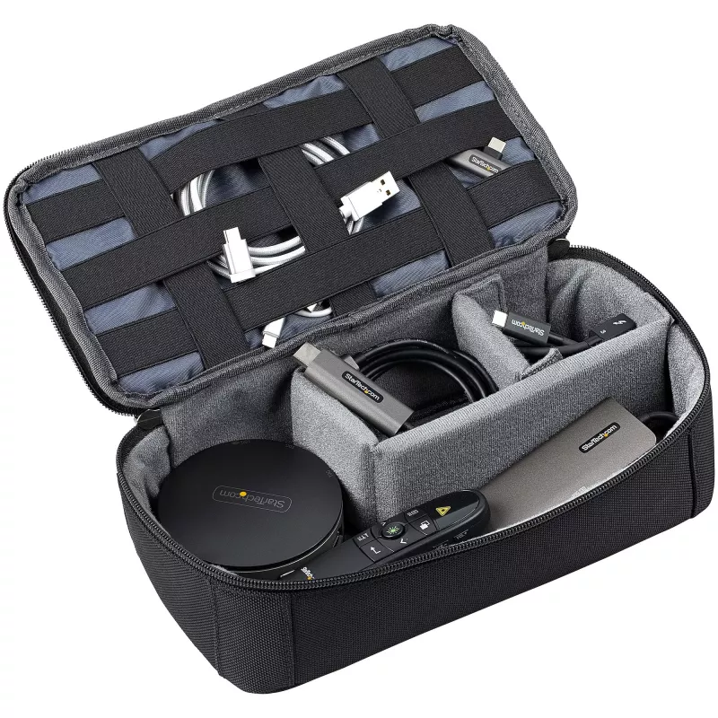 StarTech.com 17,3-Zoll-Laptop-Rucksack mit herausnehmbarem Zubehör-Organizer-Case – Professioneller IT-Tech-Rucksack für Arbeit/Reisen/Pendeln – Ergonomische Computertasche – Robustes ballistisches Nylon – Notebook-/Tablet-Fächer