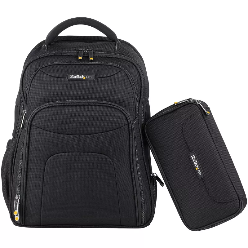 StarTech.com 17,3-Zoll-Laptop-Rucksack mit herausnehmbarem Zubehör-Organizer-Case – Professioneller IT-Tech-Rucksack für Arbeit/Reisen/Pendeln – Ergonomische Computertasche – Robustes ballistisches Nylon – Notebook-/Tablet-Fächer