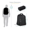 StarTech.com 17,3-Zoll-Laptop-Rucksack mit herausnehmbarem Zubehör-Organizer-Case – Professioneller IT-Tech-Rucksack für Arbeit/Reisen/Pendeln – Ergonomische Computertasche – Robustes ballistisches Nylon – Notebook-/Tablet-Fächer