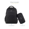 StarTech.com 17,3-Zoll-Laptop-Rucksack mit herausnehmbarem Zubehör-Organizer-Case – Professioneller IT-Tech-Rucksack für Arbeit/Reisen/Pendeln – Ergonomische Computertasche – Robustes ballistisches Nylon – Notebook-/Tablet-Fächer
