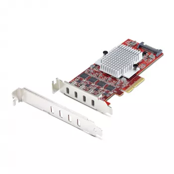 StarTech.com 4-Port USB Type-C PCIe-Karte, USB 3.2 10Gbps, USB-C PCI Express Erweiterungskarte, 4x unabhängige USB-Controller, Windows/Linux/macOS, TAA-konform