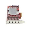 StarTech.com 4-Port USB Type-C PCIe-Karte, USB 3.2 10Gbps, USB-C PCI Express Erweiterungskarte, 4x unabhängige USB-Controller, Windows/Linux/macOS, TAA-konform
