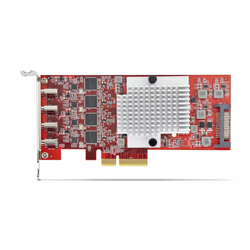StarTech.com 4-Port USB Type-C PCIe-Karte, USB 3.2 10Gbps, USB-C PCI Express Erweiterungskarte, 4x unabhängige USB-Controller, Windows/Linux/macOS, TAA-konform