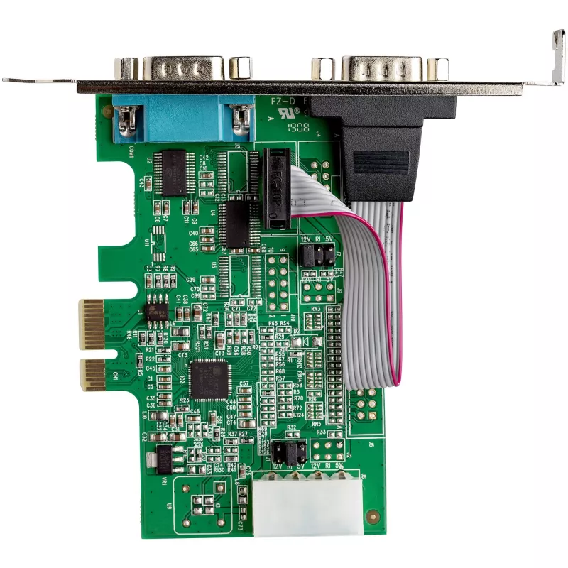 StarTech.com 2-Port PCI Express RS232 Serieller Adapter - PCIe RS232 Serieller Host-Controller - PCIe auf Dual Seriell DB9 Karte - 16950 UART - Erweiterungskarte - Windows & Linux