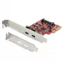 StarTech.com 2-Port USB 3.2 Gen 2 PCIe-Karte, USB-C 10Gbps SuperSpeed PCI Express 3.0 x4 Controller-Karte, USB Typ-C-Adapterkarte, Nur Daten, Windows/macOS/Linux, TAA