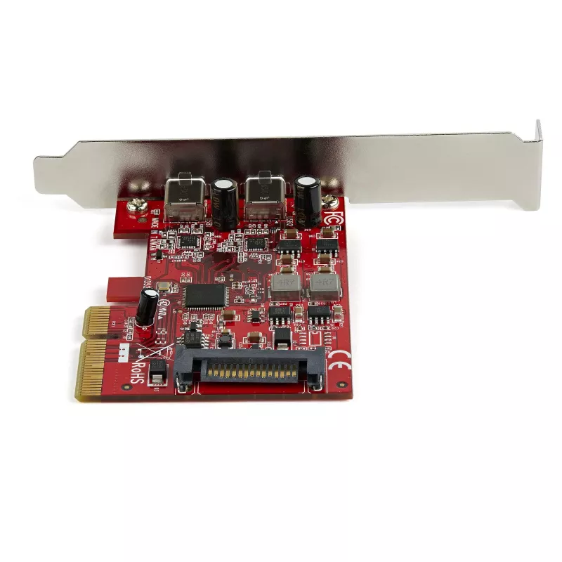 StarTech.com 2-Port USB 3.2 Gen 2 PCIe-Karte, USB-C 10Gbps SuperSpeed PCI Express 3.0 x4 Controller-Karte, USB Typ-C-Adapterkarte, Nur Daten, Windows/macOS/Linux, TAA