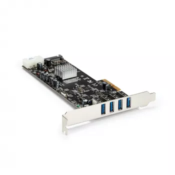 StarTech.com 4-Port USB 3.0 PCIe-Karte mit 4 dedizierten 5-Gbit/s-Kanälen (USB 3.1 Gen 1) – UASP – SATA-/LP4-Stromversorgung – PCI-Express-Adapterkarte