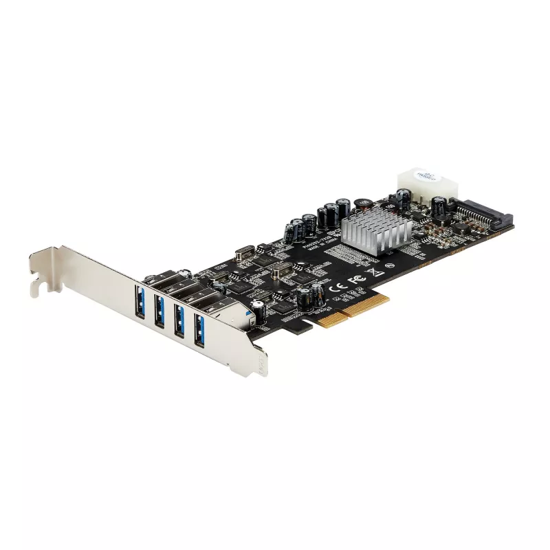 StarTech.com 4-Port USB 3.0 PCIe-Karte mit 4 dedizierten 5-Gbit/s-Kanälen (USB 3.1 Gen 1) – UASP – SATA-/LP4-Stromversorgung – PCI-Express-Adapterkarte