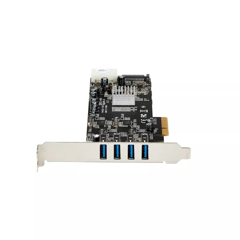 StarTech.com 4-Port USB 3.0 PCIe-Karte mit 4 dedizierten 5-Gbit/s-Kanälen (USB 3.1 Gen 1) – UASP – SATA-/LP4-Stromversorgung – PCI-Express-Adapterkarte