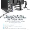 StarTech.com 4-Port USB 3.0 PCIe-Karte mit 4 dedizierten 5-Gbit/s-Kanälen (USB 3.1 Gen 1) – UASP – SATA-/LP4-Stromversorgung – PCI-Express-Adapterkarte