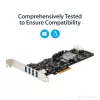 StarTech.com 4-Port USB 3.0 PCIe-Karte mit 4 dedizierten 5-Gbit/s-Kanälen (USB 3.1 Gen 1) – UASP – SATA-/LP4-Stromversorgung – PCI-Express-Adapterkarte