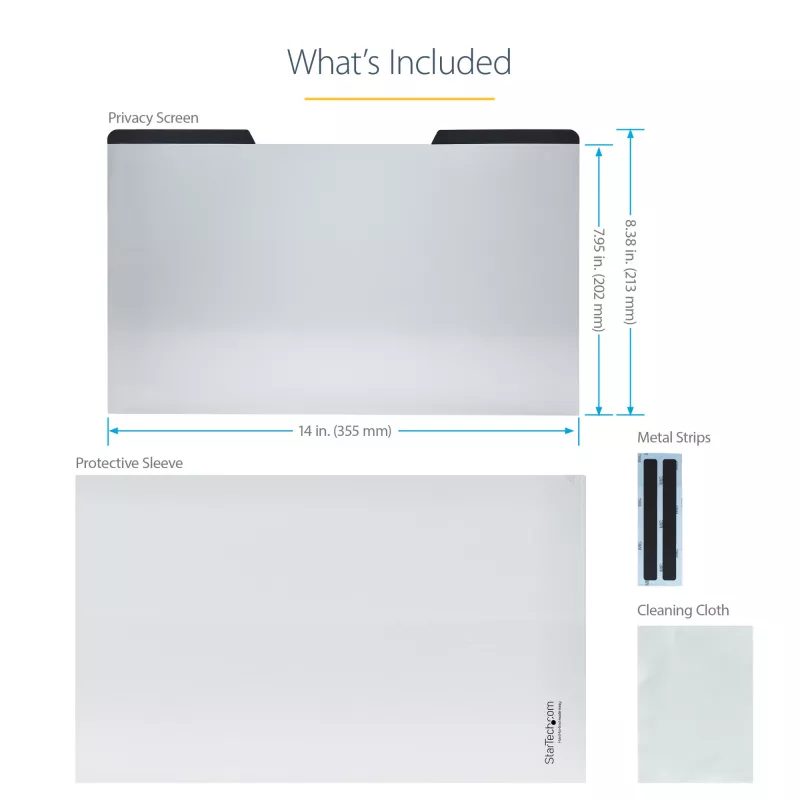 StarTech.com Laptop-Blickschutzfilter für 15.6 Zoll Notebook - Magnetischer, abnehmbarer Laptop-Display-Sicherheitsfilter - Blaulicht reduzierender Bildschirmschutz - 16:9 - Matt/Glänzend - +/-30 Grad