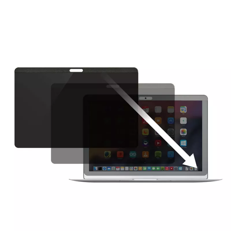 StarTech.com Laptop-Privatsphärenfilter für 13 inch MacBook Pro & MacBook Air – Magnetischer, abnehmbarer Sicherheitsfilter – Blaulichtreduzierender Bildschirmschutz 16:10 – Matt/Glänzend – +/-30 Grad